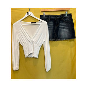 Tyte Jeans Dark Fade Jean Mini Skirt Size 9